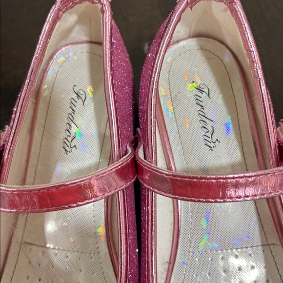New! Glittery Pink Mary Jane Shoes for Kids size 13 - Picture 3 of 5